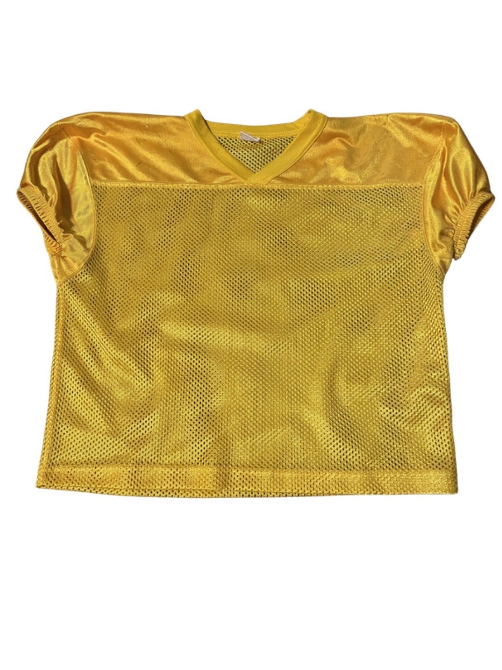 A4 Football Practice Jersey Youth XL Yellow Athletic Training Mesh Shirt